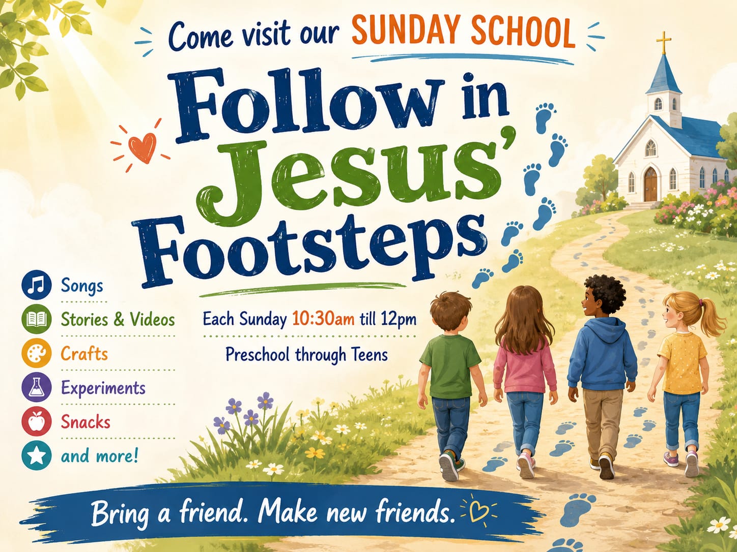 Follow in Jesus' Footsteps Sunday School